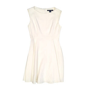French Connection Cream Sleeveless Mini Dress